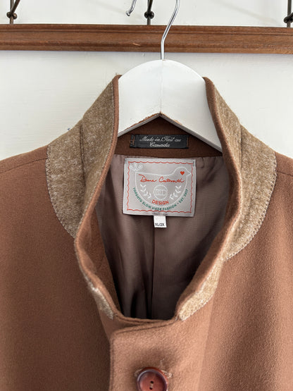 Cropped Upcycled Harry Rosen Cashmere Blazer with Denim Belt Size XL/2X #BLAZX2X5