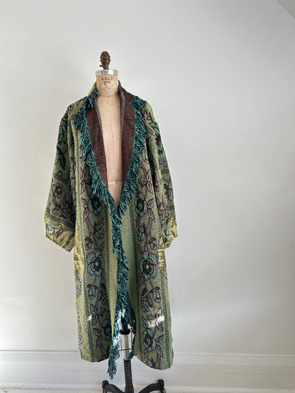 Vivianne Duster with Upcycled Throw Blanket Size XL/2X #VIVT12