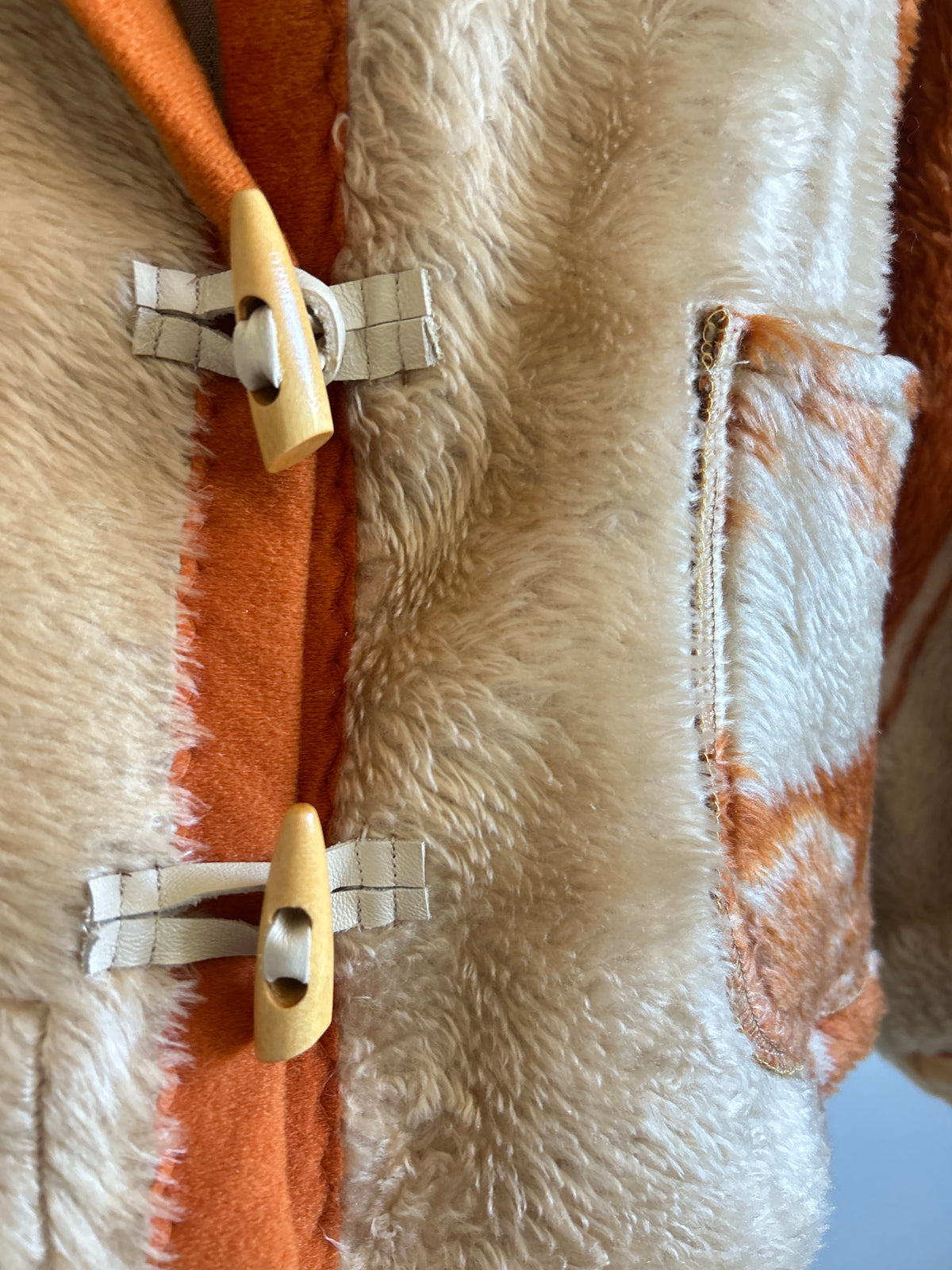 Vivianne Cropped Jacket with Upcycled Vintage Wool & Fleece Blankets Size M/L #CVCWML11
