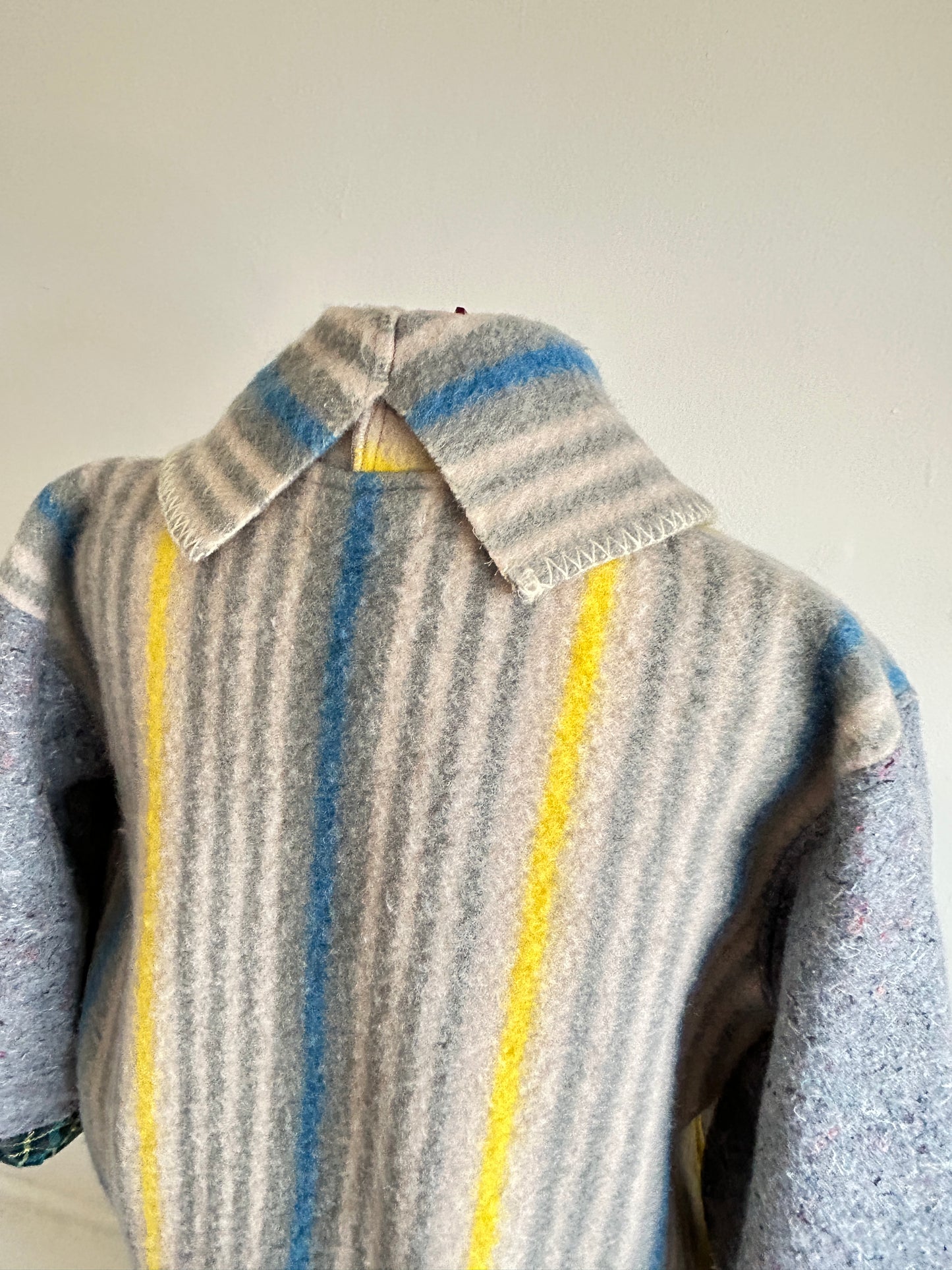 Vivianne Duster with Upcycled Vintage Wool & Textiles Blanket Size 3X #CVDW23X54