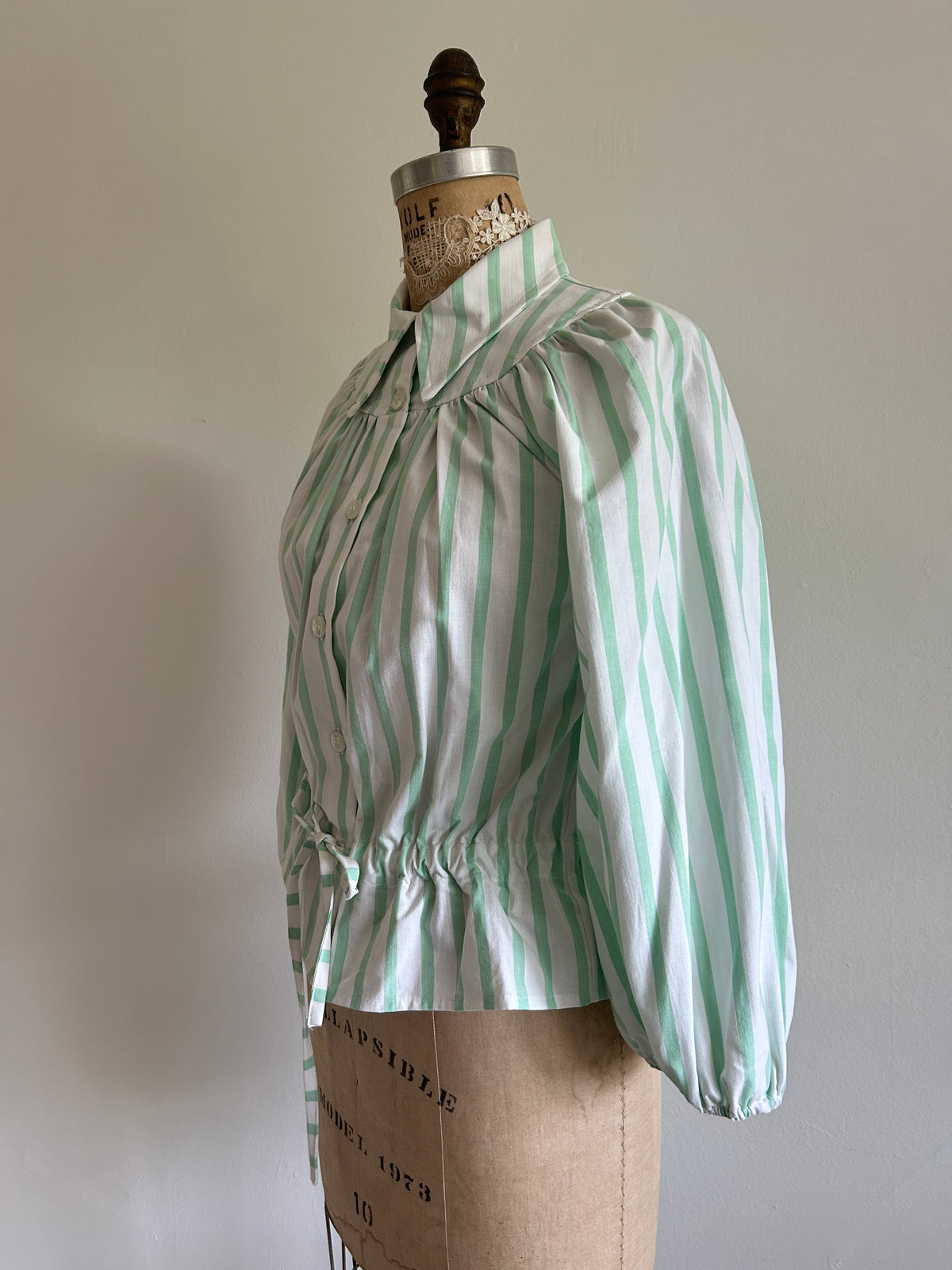 Jorgen Blouse - One of a Kind Upcycled Cotton Buttondown Size XS/S #JORXXS8