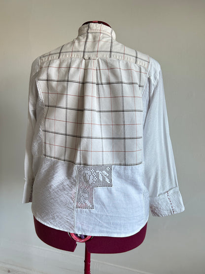 Reworked “Tuxedo Workwear” Buttondown Shirt with Handstitching 2X #TB23X8