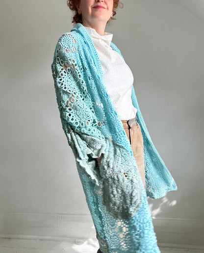 Vivianne Jacket Upcycled Cotton Crochet Size S/M #VIVCR2