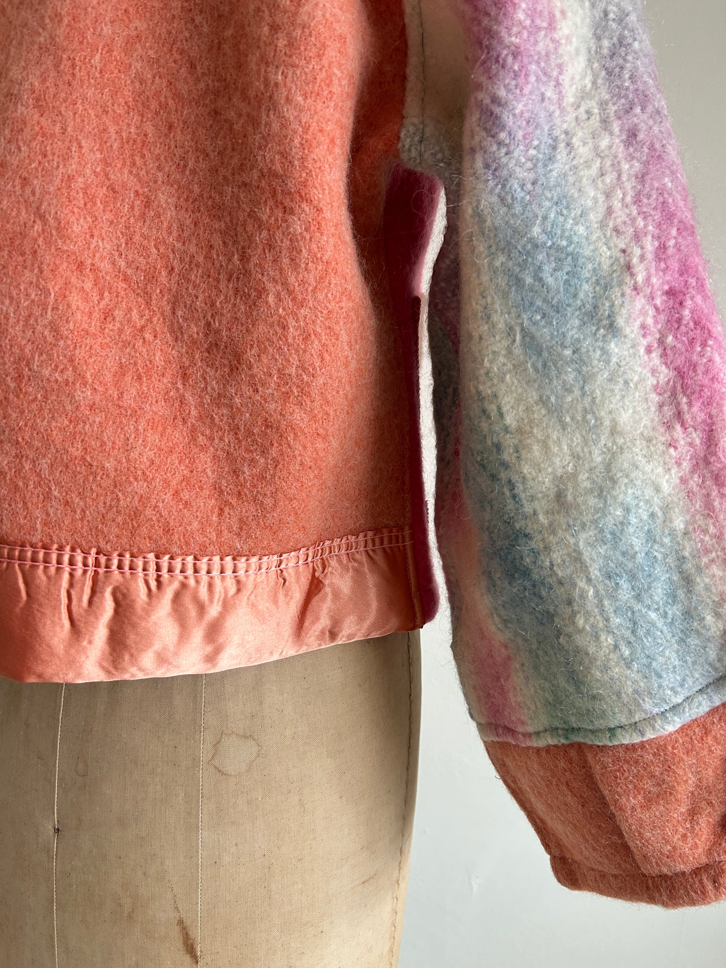 Vivianne Cropped Jacket with Upcycled Vintage Wool Size S/M #CVCWSM58