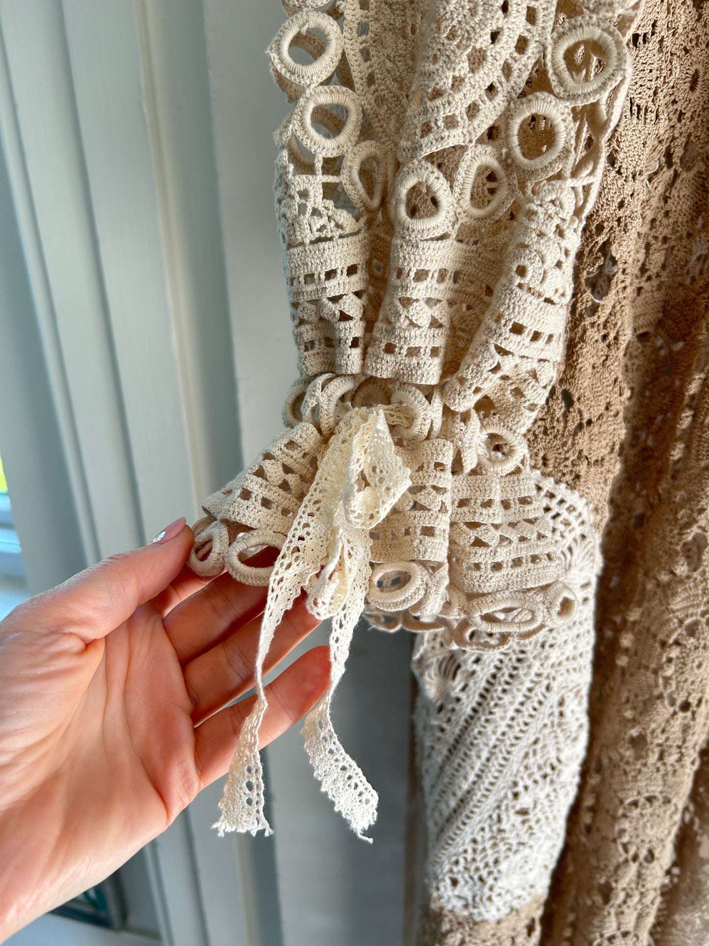 Vivianne Duster Vintage Crochet Size XL/2X #VIVCR5