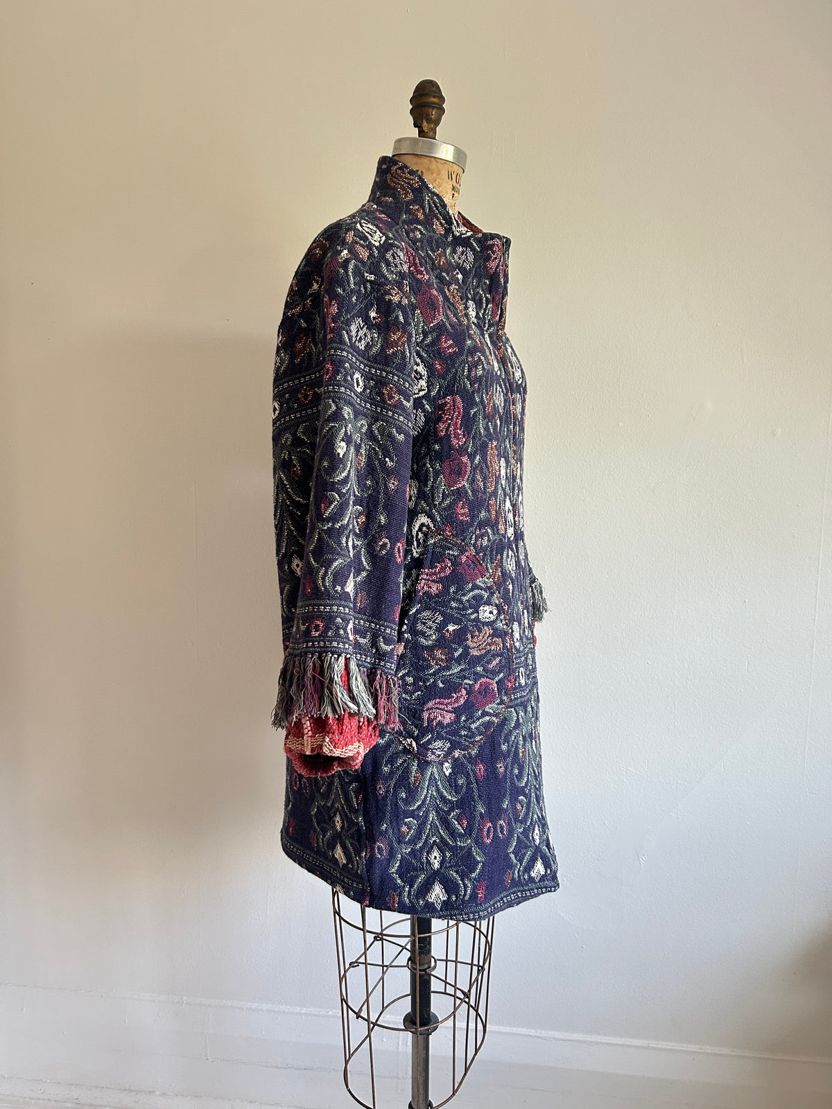 Billie Zip Up Jacket with Upcycled Throw Blankets Size XS/S #BILLJXSS
