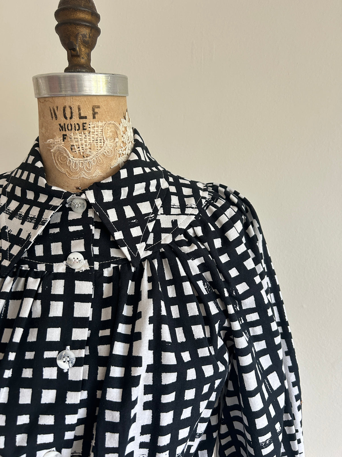 Jorgen Blouse - One of a Kind Upcycled Buttondown Size S/M & 2X/3X #JOR11