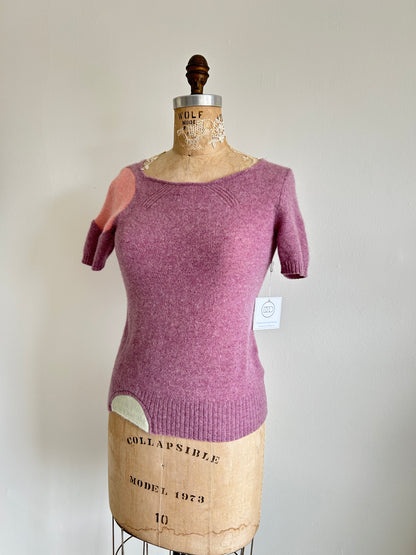 Abstract Art Patched Upcycled Cashmere Sweater XS/S #ART18
