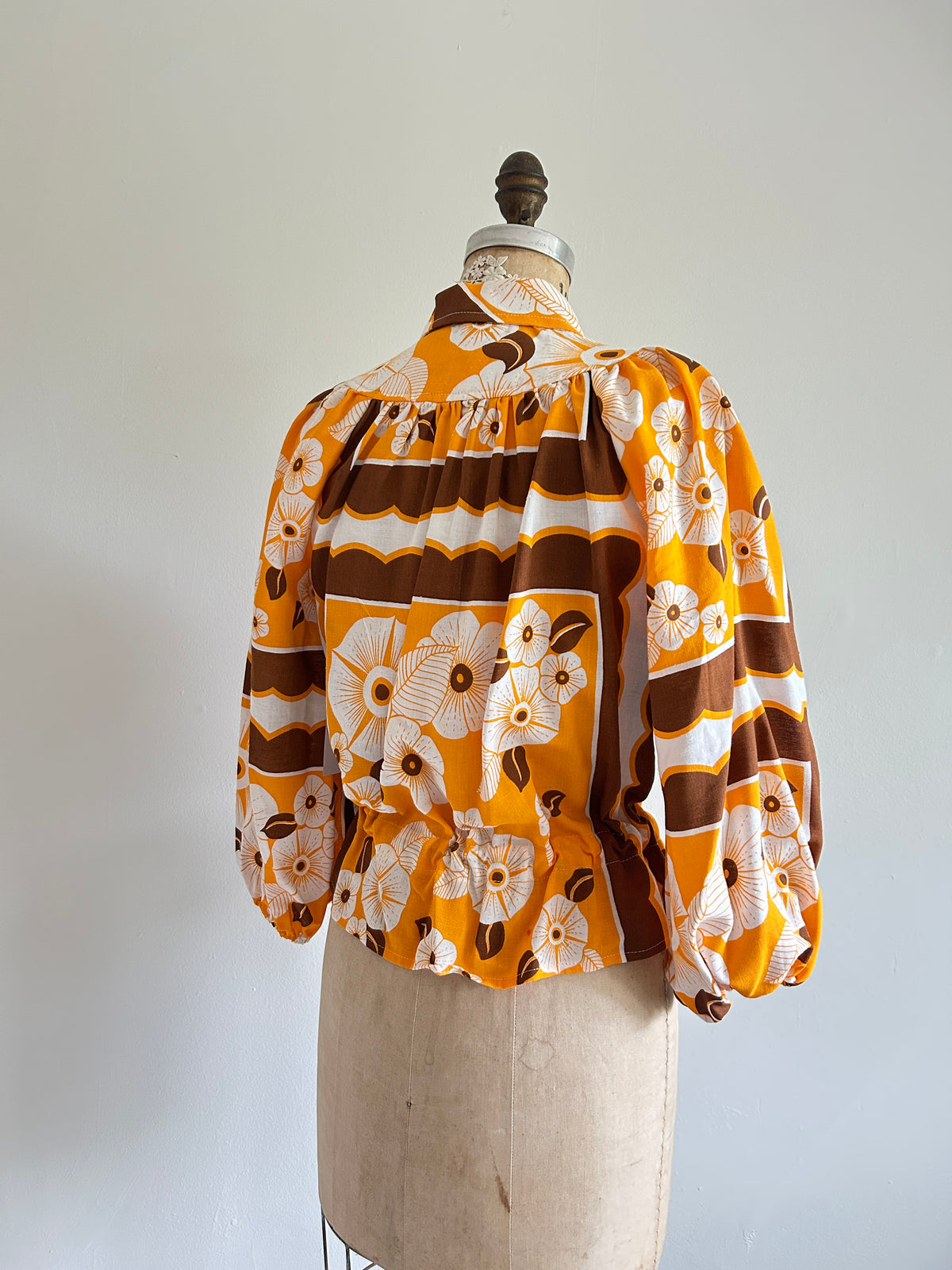 Jorgen Blouse - One of a Kind Upcycled Linen Cotton Buttondown Size XS/S #JORXXS3