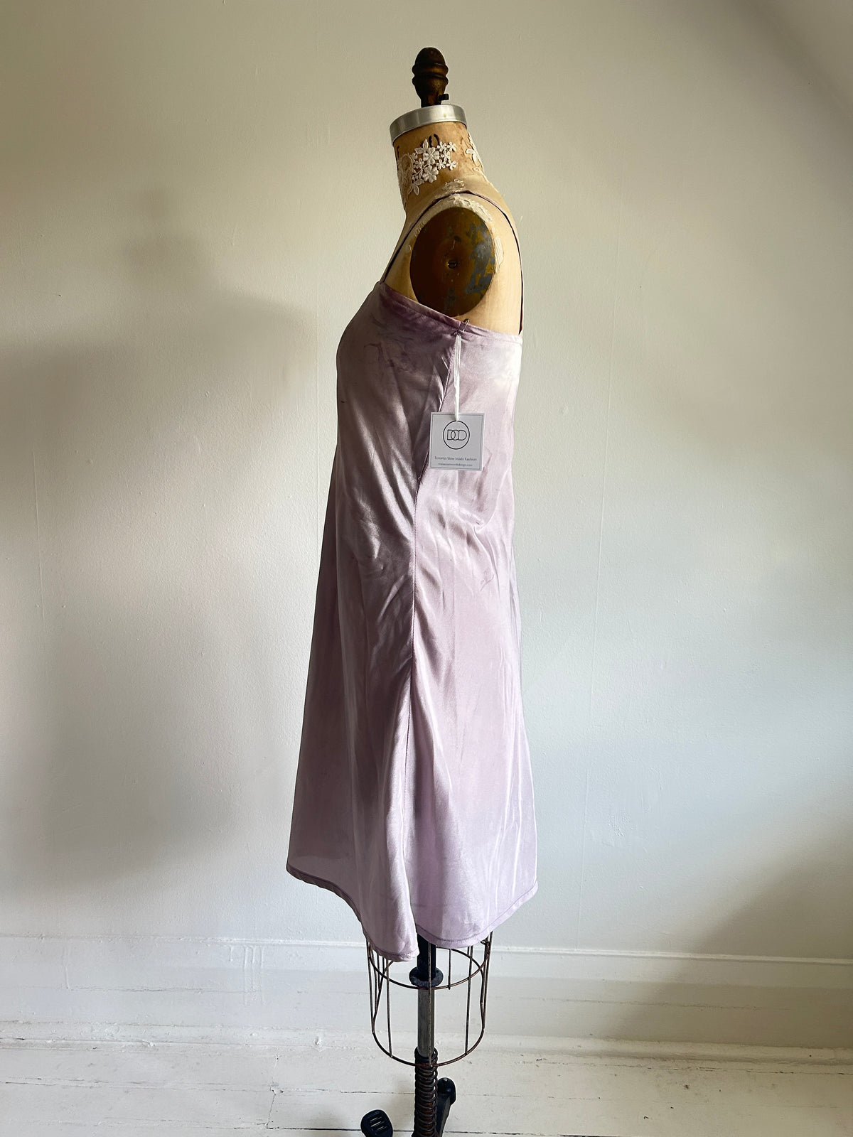 Hand Dyed Vintage Handmade Slip Dress Size XS #VIN14