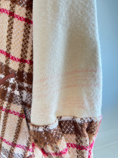 Trench with Vintage Wool Blankets Size XS/S #CTDWXSS3