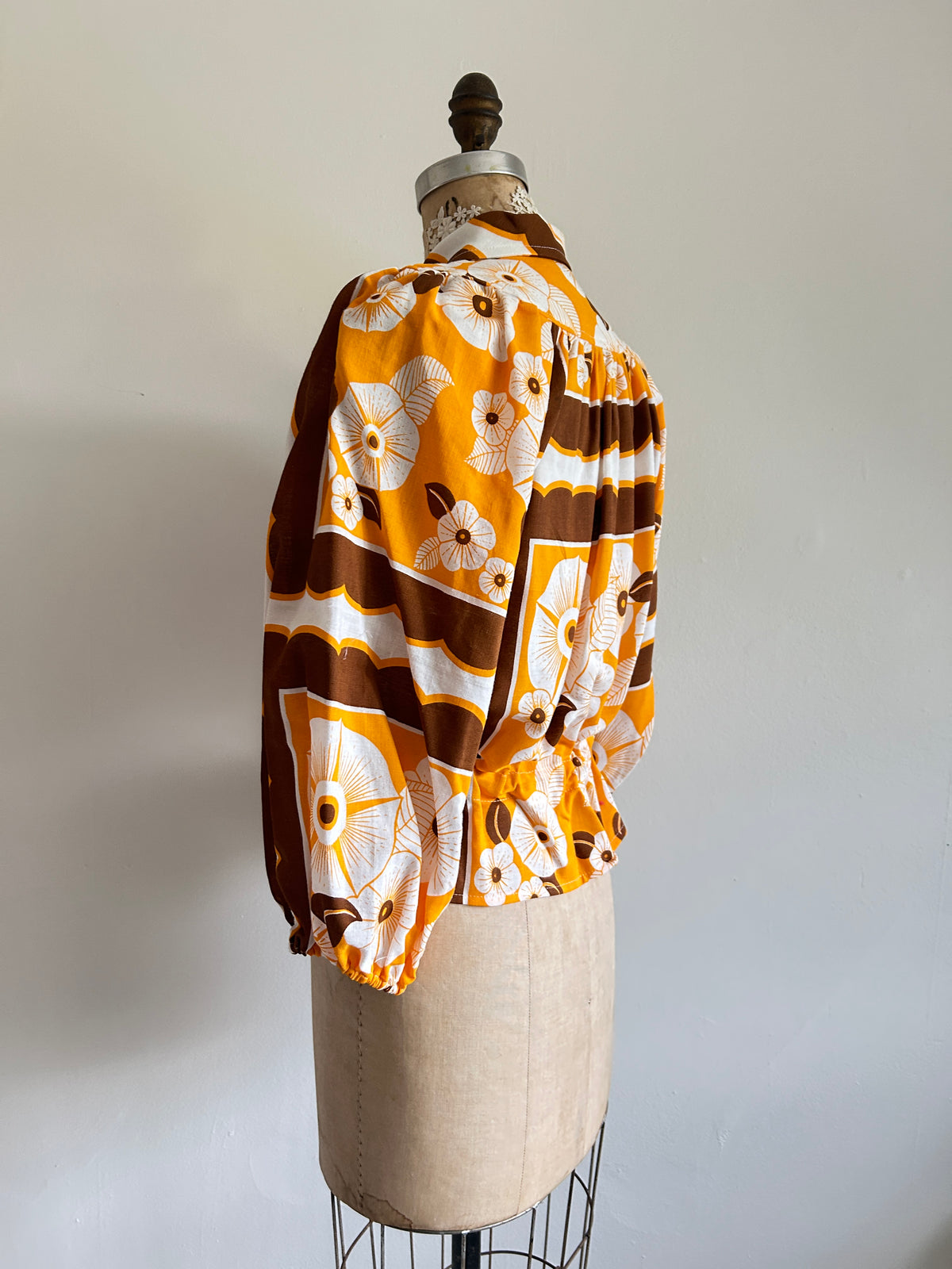 Jorgen Blouse - One of a Kind Upcycled Linen Cotton Buttondown Size XS/S #JORXXS3