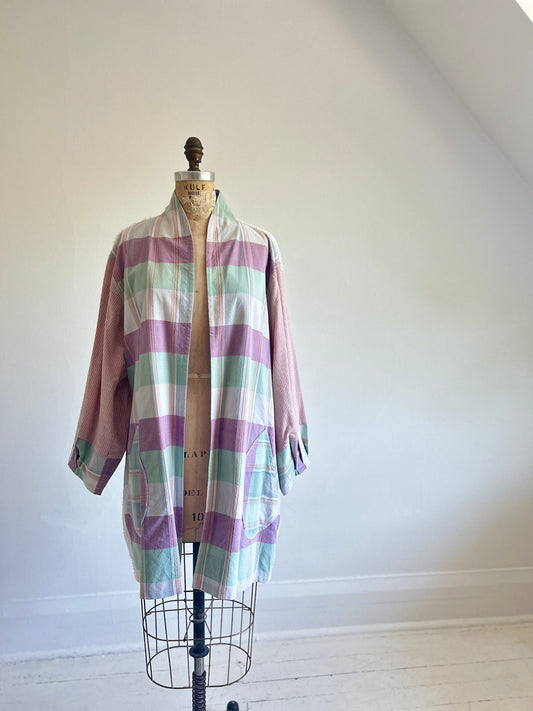 Vivianne Jacket Upcycled Cotton & Vintage Chenille Size XL/2X #VIVCH2