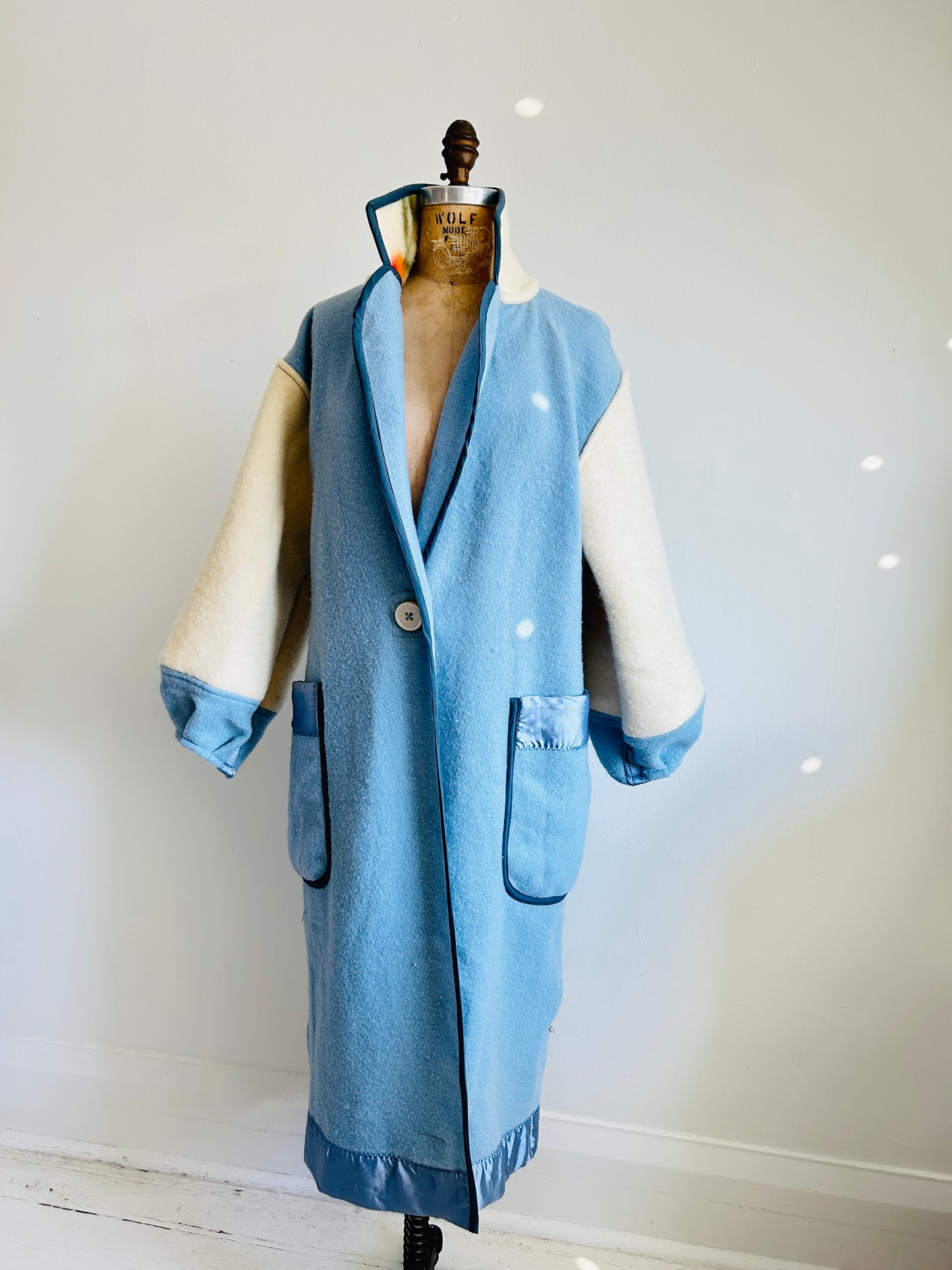 Trench with Vintage Wool Blankets Size M/L #TRENCH2