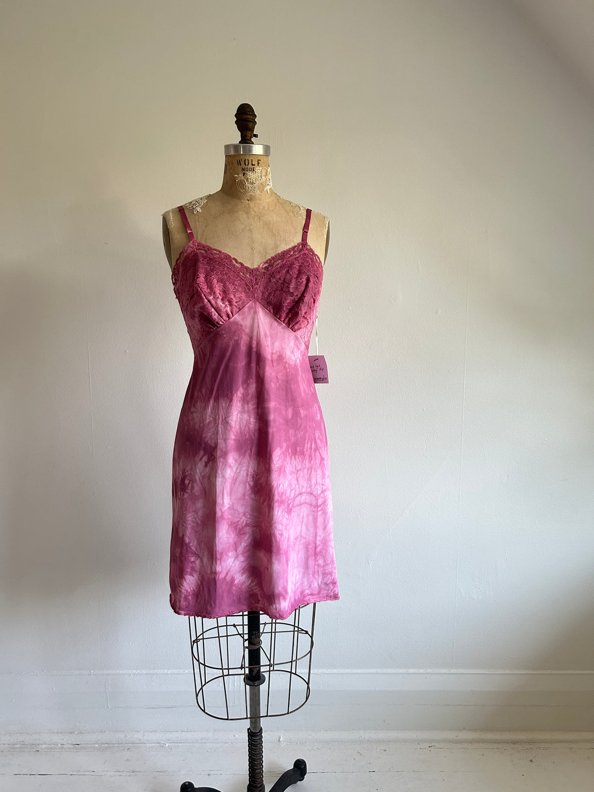 Hand Dyed Vintage Slip Dress Size S #VIN18