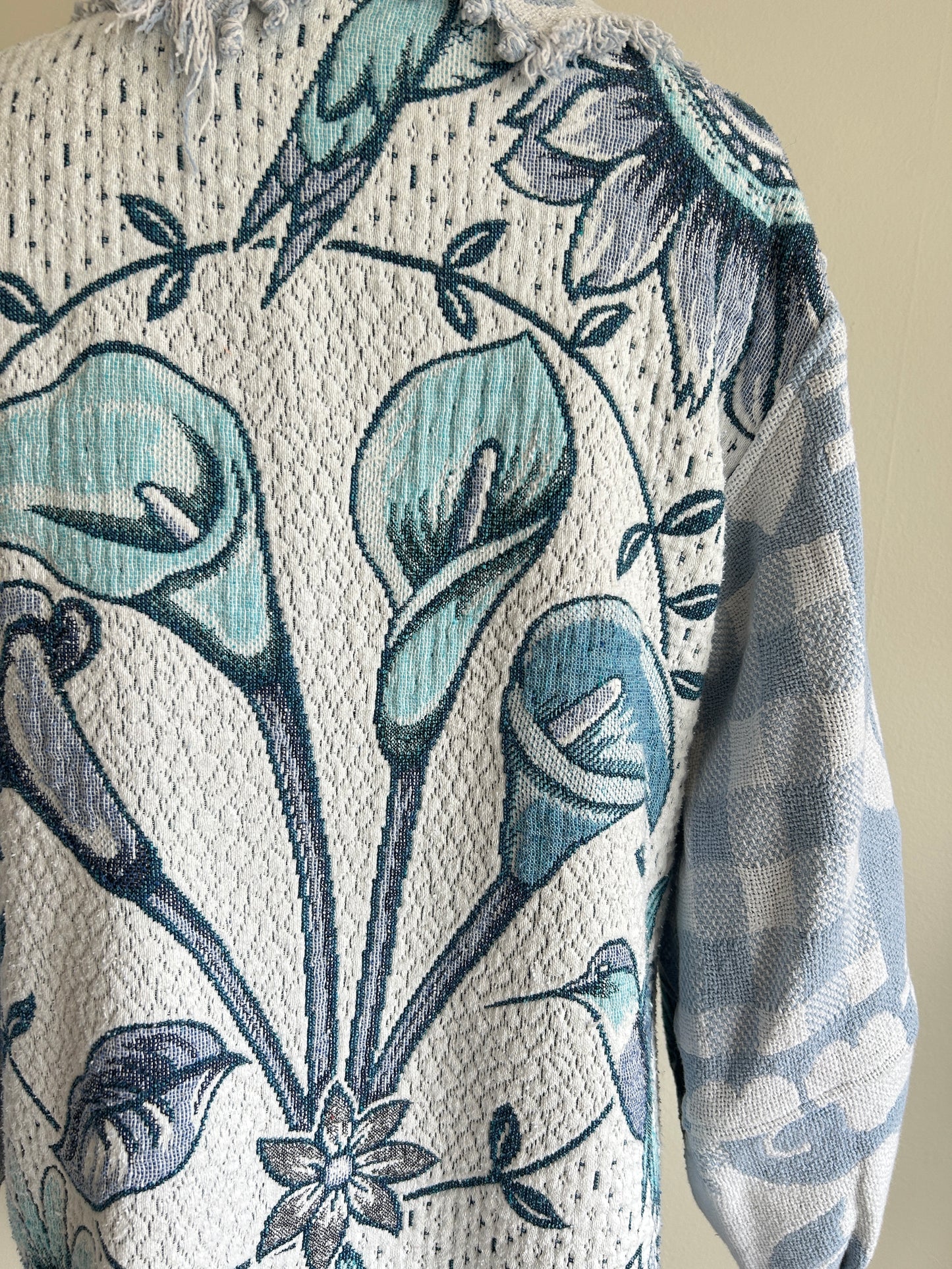 Vivianne Jacket with Upcycled Cotton Throw Blanket Size S/M #VIVT9