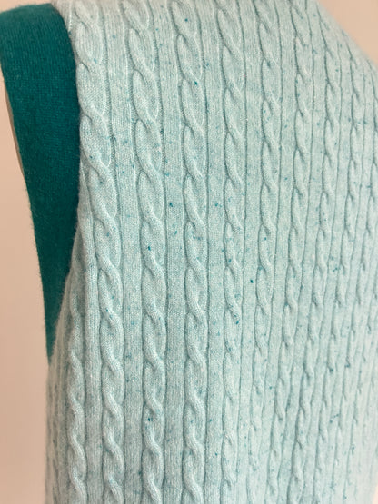 Abstract Art Patched Upcycled Cashmere Vest Size XL/2X #CAVX2X27