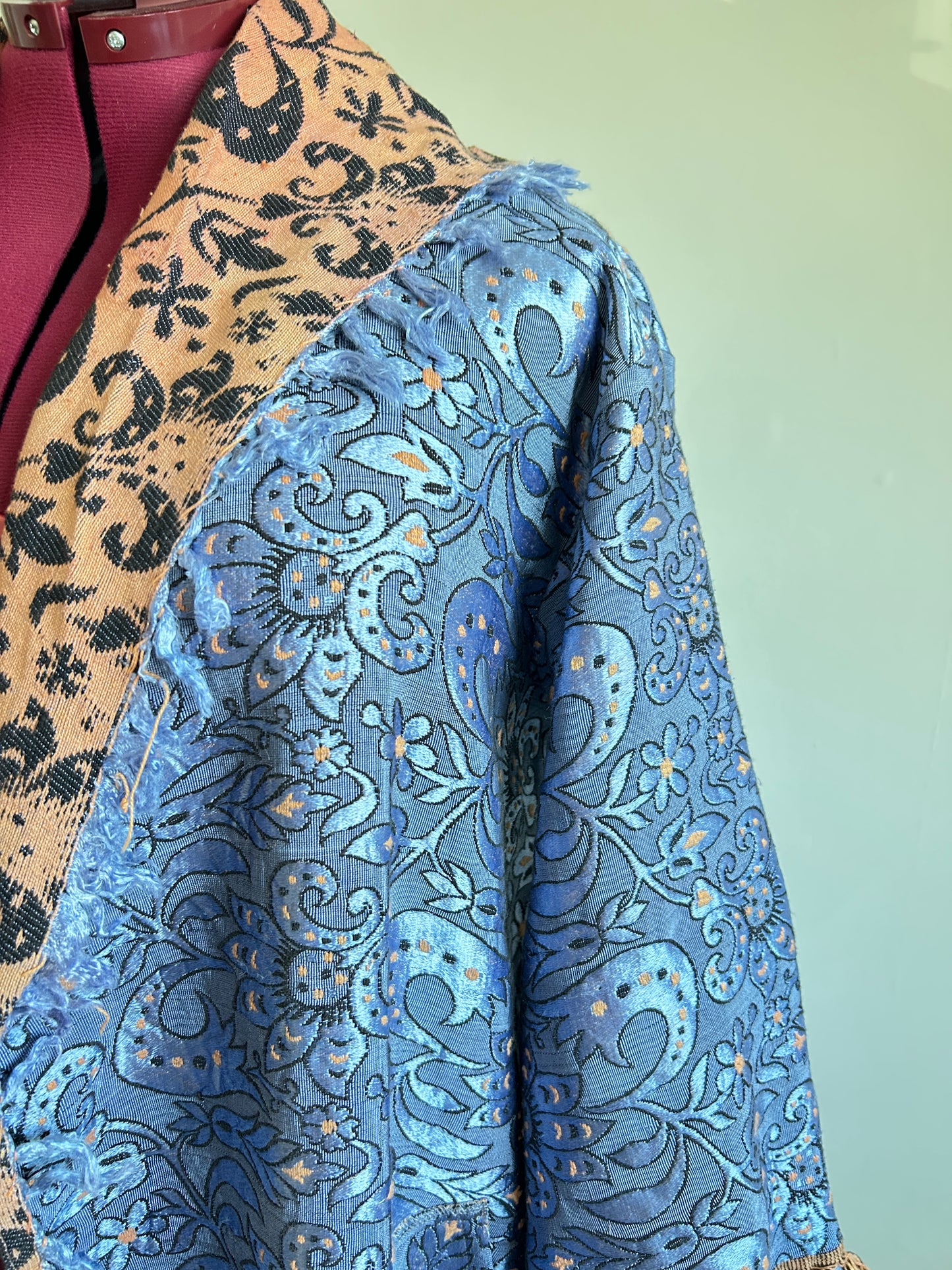 Vivianne Jacket with Upcycled Throw Blanket Size 2X/3X #CVCT23X24