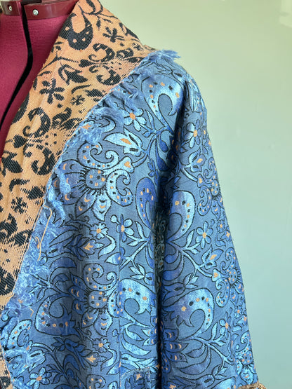 Vivianne Jacket with Upcycled Throw Blanket Size 2X/3X #CVCT23X24