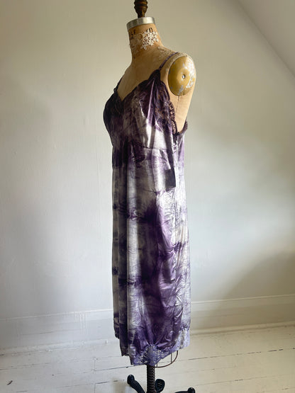 Hand Dyed Vintage Slip Dress Size XL #VIN8