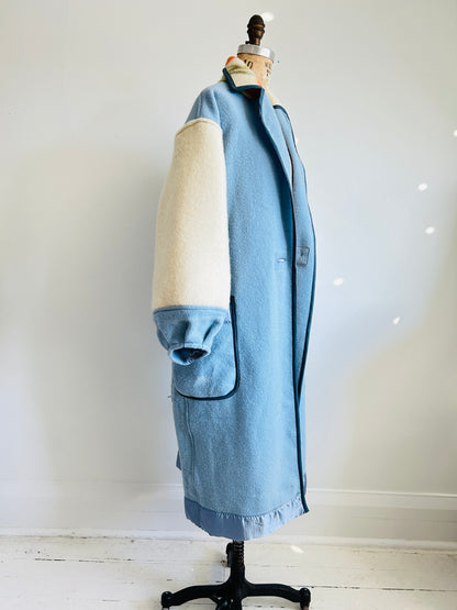 Trench with Vintage Wool Blankets Size M/L #TRENCH2