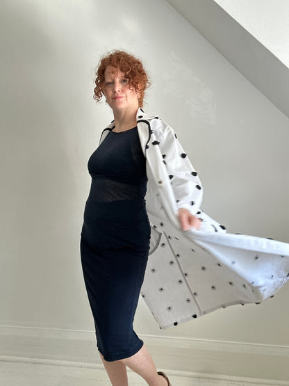 Trench with Upcycled Cotton & Pompom Duvet Cover  Size S/M #TRENCHSM13