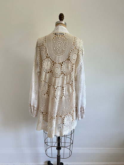 Vivianne Jacket with Vintage Chenille & Crochet Size M/L #VIVCH16