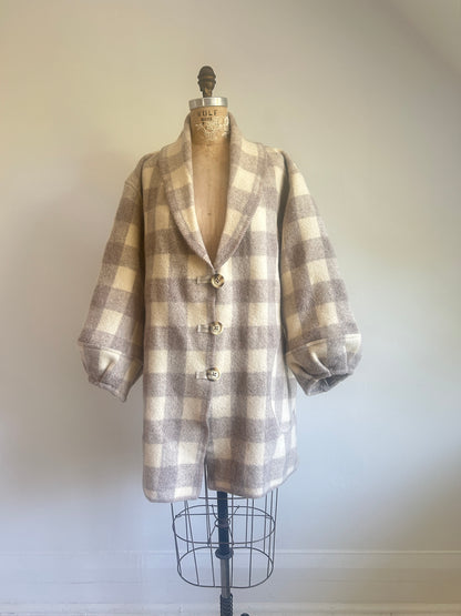 Vivianne Jacket with Upcycled Vintage Wool Blanket Size M/L #CVJWML6