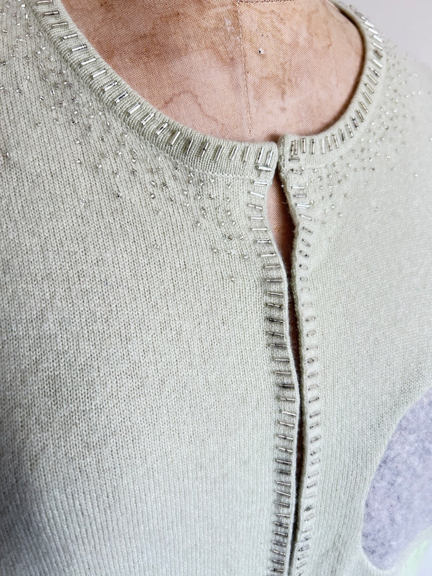 Abstract Art Patched Upcycled Cashmere Sweater L/XL #CASLXL23