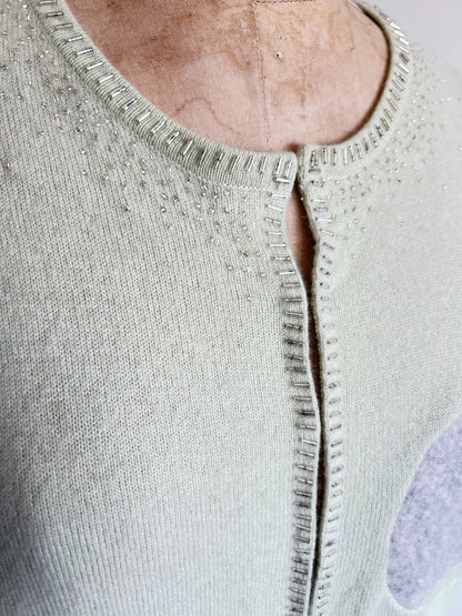 Abstract Art Patched Upcycled Cashmere Sweater L/XL #CASLXL23