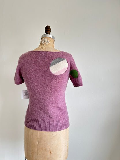 Abstract Art Patched Upcycled Cashmere Sweater XS/S #ART18