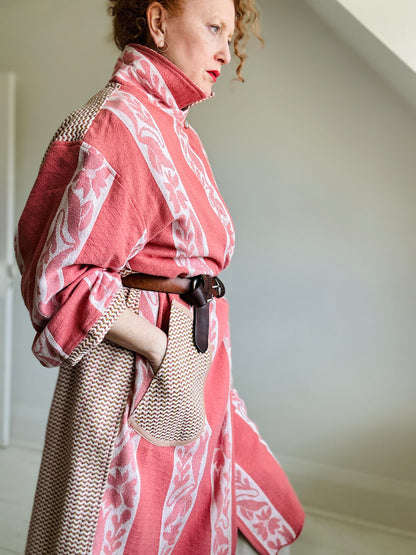 Trench with Vintage Lightweight Blankets Size 2X/3X #TRENCH23X100