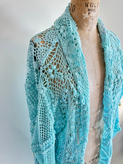 Vivianne Jacket Vintage Crochet Size XL/2X #VIVCR10