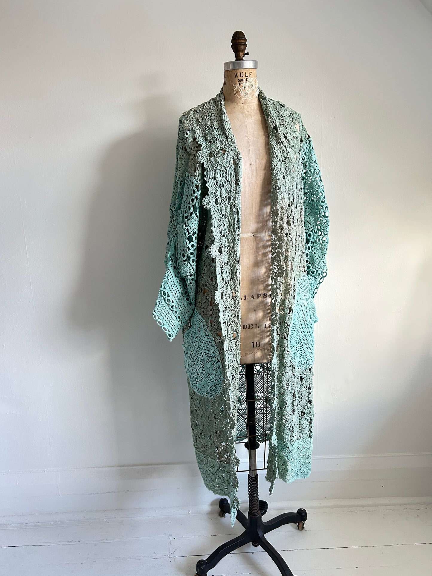 Vivianne Duster Vintage Crochet Size XL/2X #VIVCR5