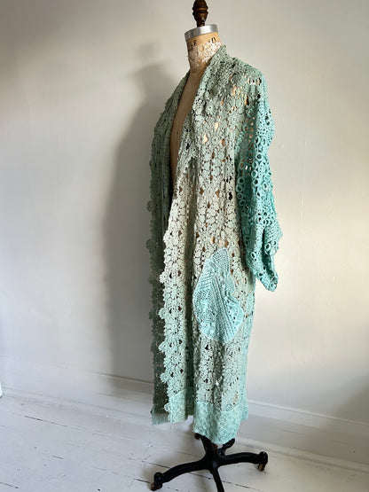 Vivianne Duster Vintage Crochet Size XL/2X #VIVCR5