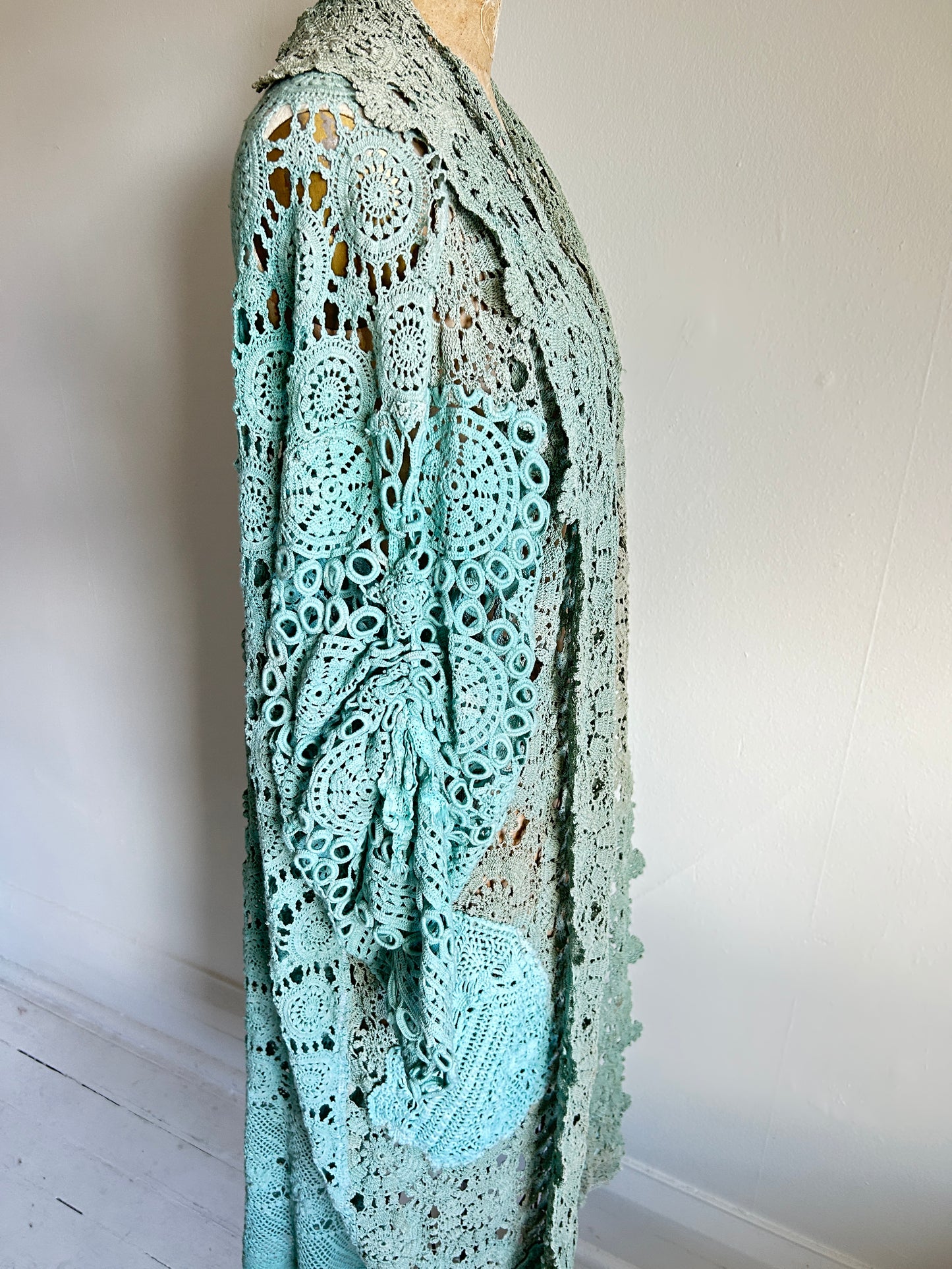 Vivianne Duster Vintage Crochet Size XL/2X #VIVCR5