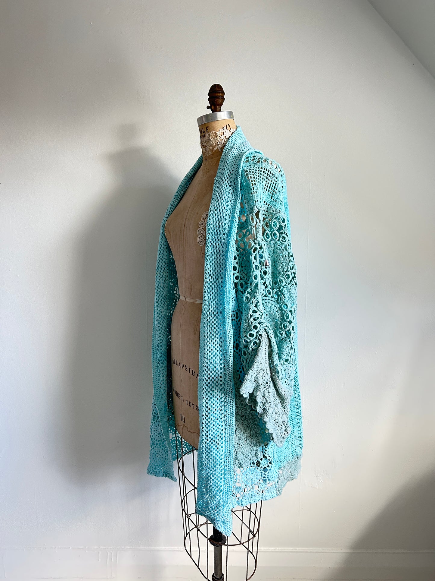Vivianne Jacket Upcycled Cotton Crochet Size S/M #VIVCR2