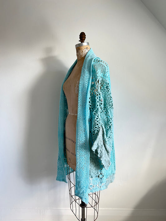 Vivianne Jacket Upcycled Cotton Crochet Size S/M #VIVCR2
