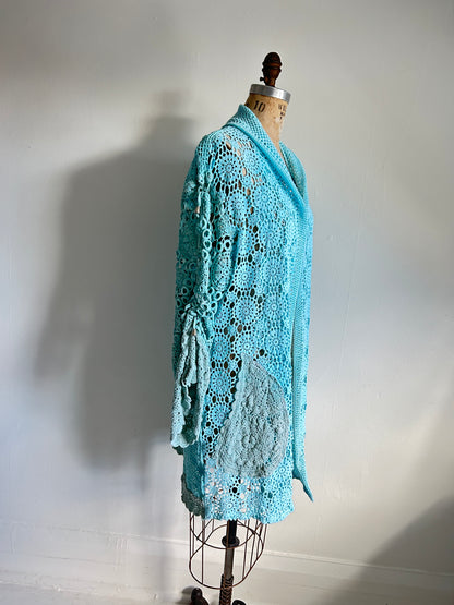 Vivianne Jacket Upcycled Cotton Crochet Size S/M #VIVCR2