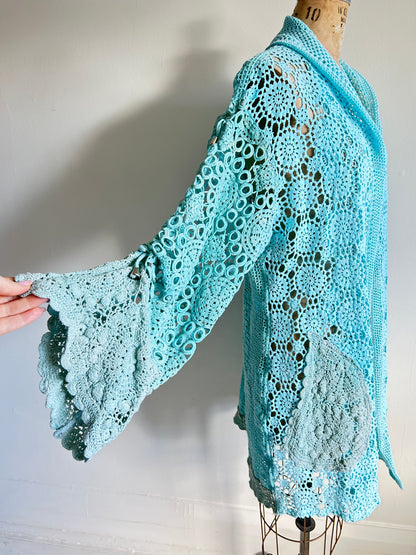 Vivianne Jacket Upcycled Cotton Crochet Size S/M #VIVCR2