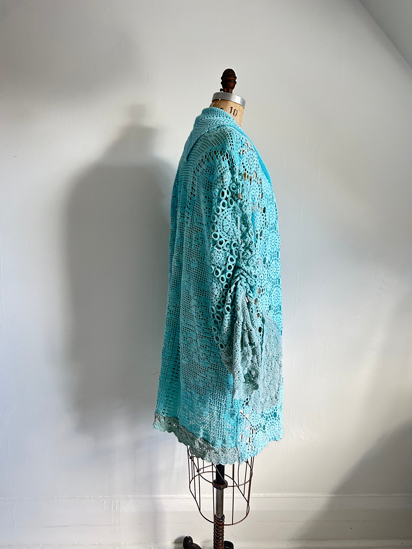 Vivianne Jacket Upcycled Cotton Crochet Size S/M #VIVCR2