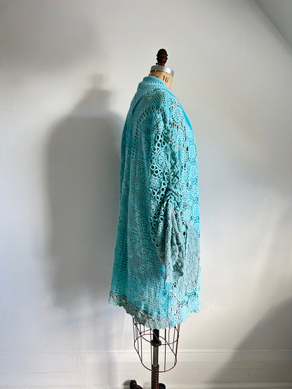 Vivianne Jacket Upcycled Cotton Crochet Size S/M #VIVCR2