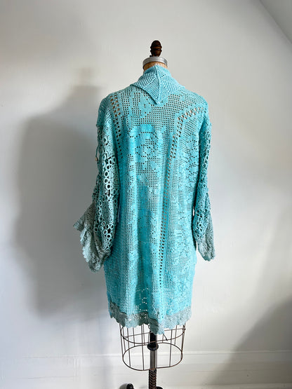 Vivianne Jacket Upcycled Cotton Crochet Size S/M #VIVCR2