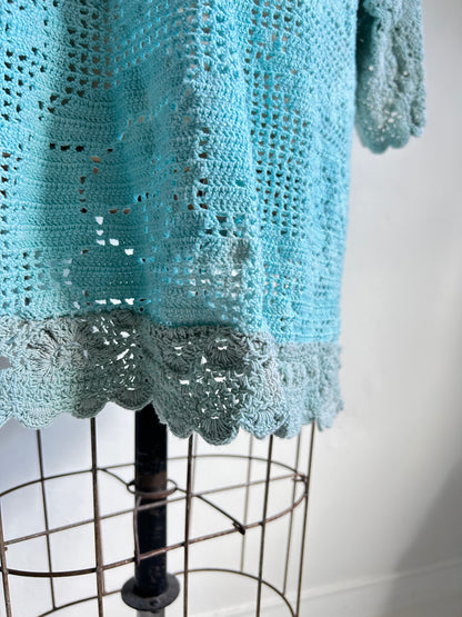 Vivianne Jacket Upcycled Cotton Crochet Size S/M #VIVCR2