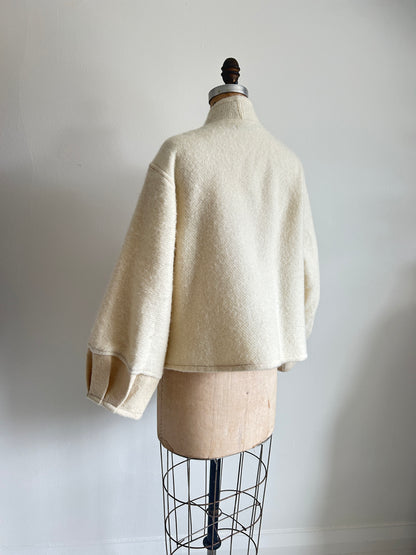 Vivianne Cropped Jacket with Upcycled Vintage Wool Size M/L #VIVW11