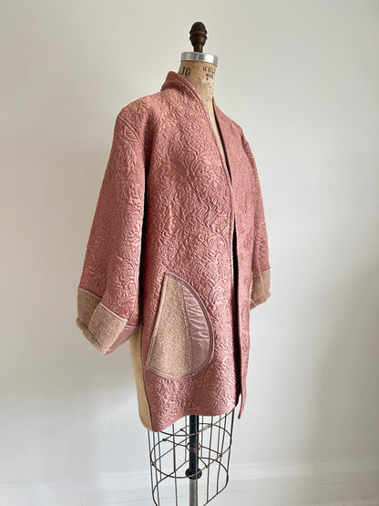 Vivianne Jacket with Upcycled Vintage Wool & Quilted Textile Size M/L #VIVW14
