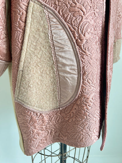 Vivianne Jacket with Upcycled Vintage Wool & Quilted Textile Size M/L #VIVW14