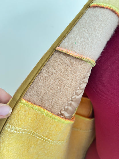 Vivianne Jacket with Upcycled Vintage Wool Patchwork Size 2X/3X #VIVW15