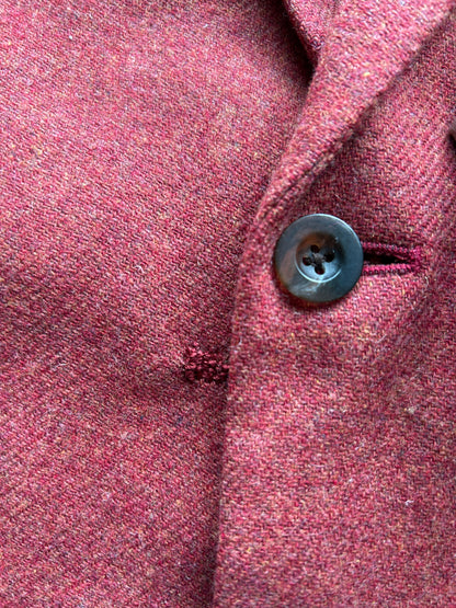 Cropped Upcycled Stafford LambsWool Blazer with Denim Belt Size L/XL #BLAZLXL3