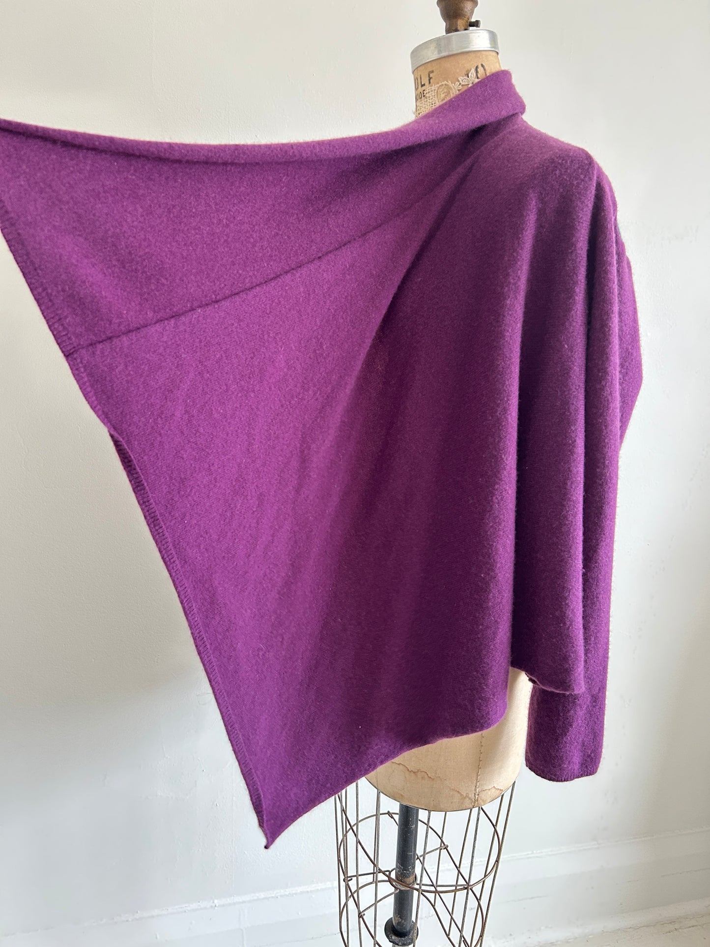 Abstract Art Patched Upcycled Lord & Taylor Cashmere Sweater M/L #ART19